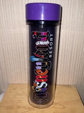 Disney Clear Travel Tumbler with Villians Logo 2025